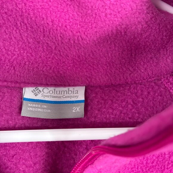 Columbia Women’s Benton Springs Fleece Jacket Magenta Size 2X Gorpcore - Picture 6 of 8